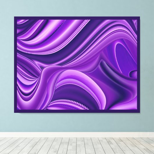 パープルドリームズ抽象芸術ファンタジーレインボーアート キャンバスプリント (インサイチュ (ウッドフロア))
