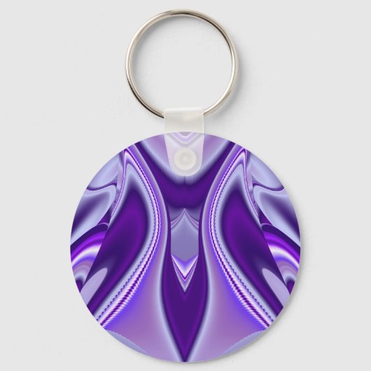 パープルドリームズ、抽象芸術ファンタジーレインボーアート キーホルダー (正面)