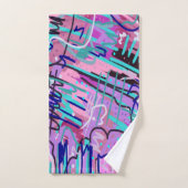 パープルドリーム表現抽象芸術プリント バスタオルセット (ハンドタオル)