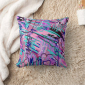 パープルドリーム表現抽象芸術 クッション (ブランケット)