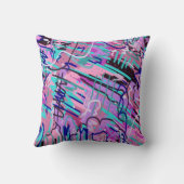 パープルドリーム表現抽象芸術 クッション (裏面)