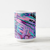 パープルドリーム表現抽象芸術 コーヒーマグカップ (中央)