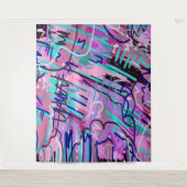 パープルドリーム表現抽象芸術 タペストリー (正面)