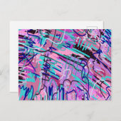 パープルドリーム表現抽象芸術 ポストカード (正面/裏面)