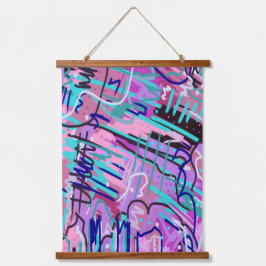 パープルドリーム表現抽象芸術 吊り下げ型タペストリー