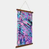 パープルドリーム表現抽象芸術 吊り下げ型タペストリー (傾斜あり)
