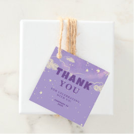 パープルドリーム赤ちゃんシャワーありがとう フェイバータグ