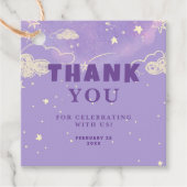 パープルドリーム赤ちゃんシャワーありがとう フェイバータグ (正面)