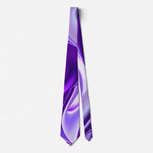 パープルドリーム、抽象芸術ファンタジーレインボーアート ネクタイ (正面)