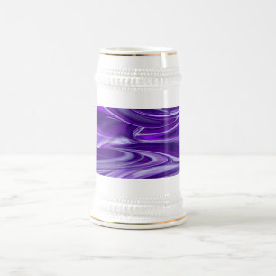 パープルドリーム、抽象芸術ファンタジーレインボーアート ビールジョッキ