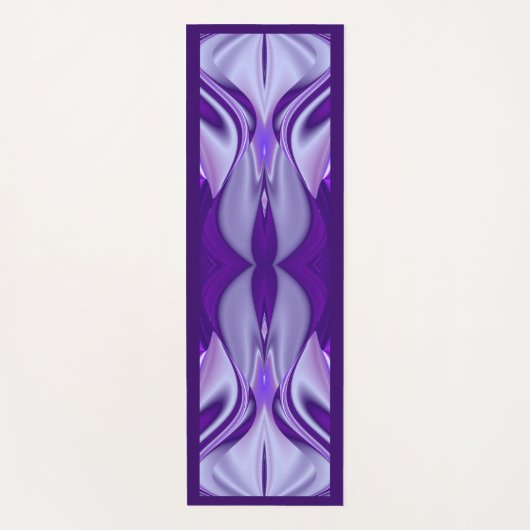 パープルドリーム、抽象芸術ファンタジーレインボーアート ヨガマット (正面)