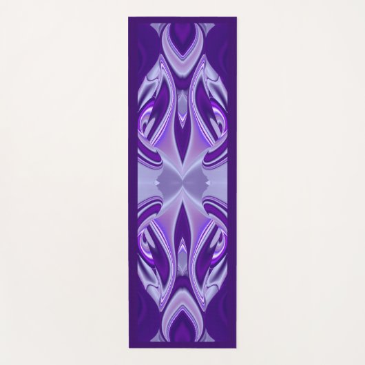 パープルドリーム、抽象芸術ファンタジーレインボーアート ヨガマット (正面)