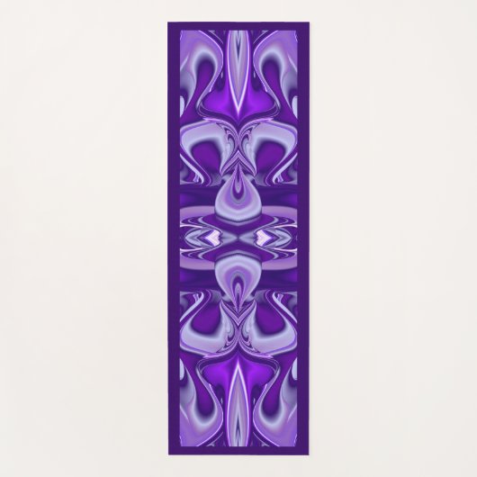 パープルドリーム、抽象芸術ファンタジーレインボーアート ヨガマット (正面)