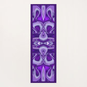 パープルドリーム、抽象芸術ファンタジーレインボーアート ヨガマット (裏面)