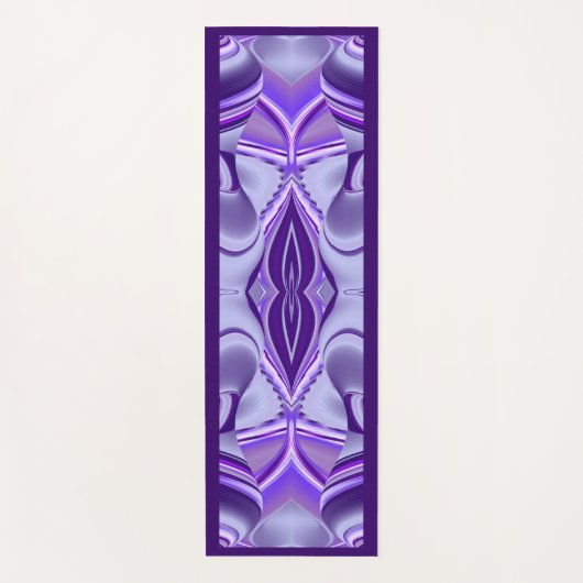 パープルドリーム、抽象芸術ファンタジーレインボーアート ヨガマット (正面)