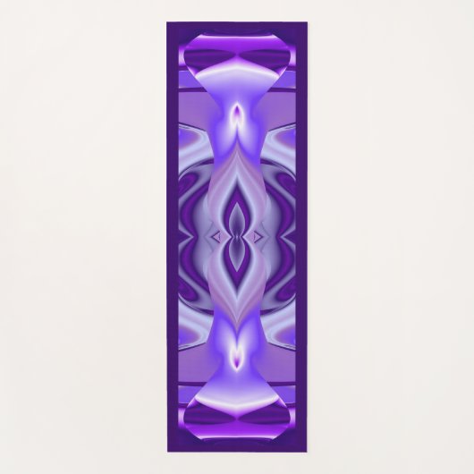 パープルドリーム、抽象芸術ファンタジーレインボーアート ヨガマット (正面)