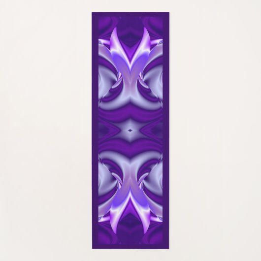 パープルドリーム、抽象芸術ファンタジーレインボーアート ヨガマット (正面)