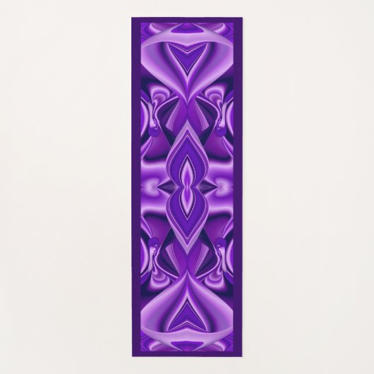 パープルドリーム、抽象芸術ファンタジーレインボーアート ヨガマット (正面)