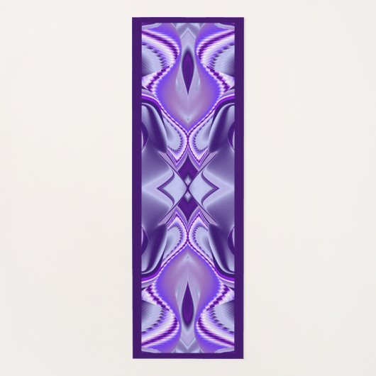 パープルドリーム、抽象芸術ファンタジーレインボーアート ヨガマット (正面)