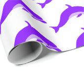 パープルドルフィンギフトラップニー大事な行事 ラッピングペーパー (ロールコーナー)