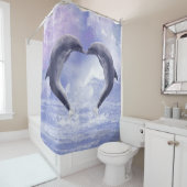 パープルドルフィンズキス シャワーカーテン (インサイチュ)