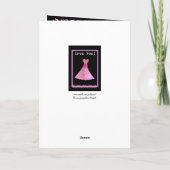 パープルドレスのウェディングサンクスカード V5 サンキューカード (裏面)