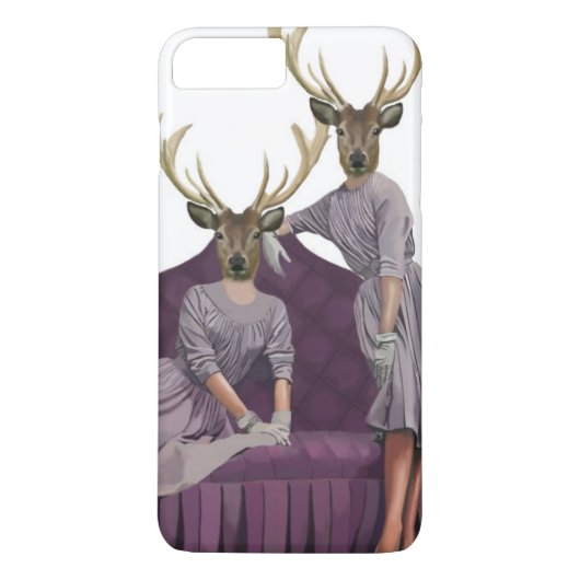 パープルドレスの鹿の双子.jpg Case-Mate iPhoneケース (裏面)