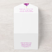 パープルドレススウィート16フローラ16 ガーリー エレガント オールインワン招待状 (外側)