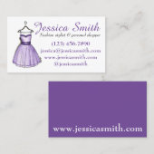 パープルドレスブティックファッションショッパースタイリスト 名刺 (正面/裏面)