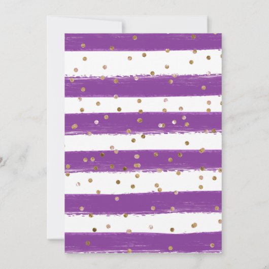 パープルドレスブルネットヘアプリンセスキンセアニェラ 招待状 (裏面)