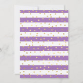 パープルドレスブロンドプリンセス誕生日 招待状 (裏面)