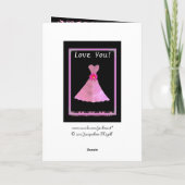 パープルドレス  ブライズメイド ウェディング サンクス サンキューカード (裏面)