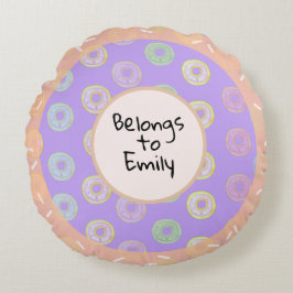 パープルドーナツTouchラウンドピロー ラウンドクッション