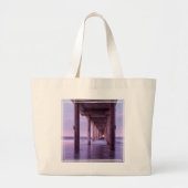 パープルドーンアットスクリプスピア ラージトートバッグ (正面)