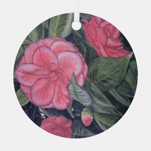 パープルドーンカメリアオーナメント メタルオーナメント (正面)