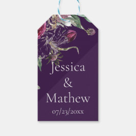 パープルナイトシェードフラワーギフトラベル ギフトタグ