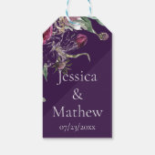 パープルナイトシェードフラワーギフトラベル ギフトタグ (裏面)