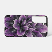 パープルナイトスカイボタニカルアート SAMSUNG GALAXYケース (裏面横)