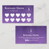 パープルナイトスカイ宇宙銀河系ソーシャルメディアのロゴ ロイヤリティカード (正面/裏面)