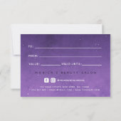 パープルナイトスカイ銀河系宇宙宇宙ハートラブ (裏面)