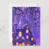 パープルナイトハローウィンパーティ幽霊のよく出るハウス 招待状 (裏面)