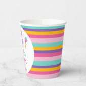 パープルナンバースリーエスタ3回目の誕生日 紙コップ (左)