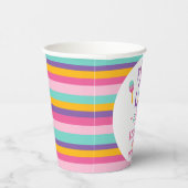 パープルナンバースリーエスタ3回目の誕生日 紙コップ (右)