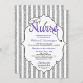 パープルナース卒業式RNピンニング式 招待状 (正面/裏面)