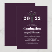 パープルナース卒業2022 メディカルケドゥセウス 招待状 (正面/裏面)