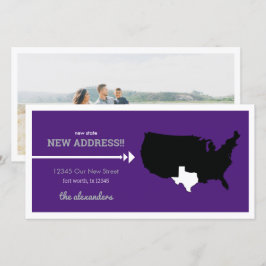 パープルニュー州ニューアドレス!テキサス州移動