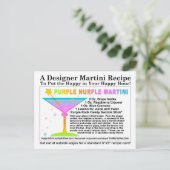 パープルヌルルマルティーニレシピはがき ポストカード (スタンド正面)