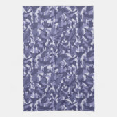 パープルネイビーカモフラージュ キッチンタオル (縦)