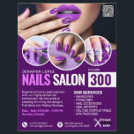 パープルネイルサロンチラシ チラシ<br><div class="desc">この素晴らしいチラシでネイルサロンのプロモーション活動を次のレベルに進めネイルサロン!この注目を集めるチラシは、ネイリスト、マニキュラー、ネイルアーティストが専門知識を強調し、新しい顧客を引き付けたい場合に不可欠である。私たちのチラシテンプレートは、エレガンスを放ち、注目を集める紫の魅惑的な色合いを示す。住所、電話番号、Webサイトなど、サロンの情連絡報を使って、簡単にフライヤーをパーソナライズできる。この紫のネイルサロンフライヤーのテンプレートを使用し離れて、あなたの地元のコミュニティに永続的な印象を与える。</div>