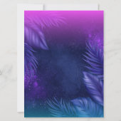 パープルネオンのトロピカルバースデーパーティー 招待状 (裏面)